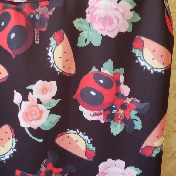 Deadpool Taco Floral print skater dress - Picture 2 of 9
